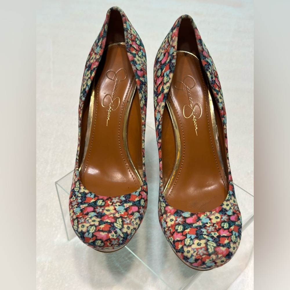 Jessica Simpson Women's Floral Pumps w/Cork 5” Hills & Platforms.